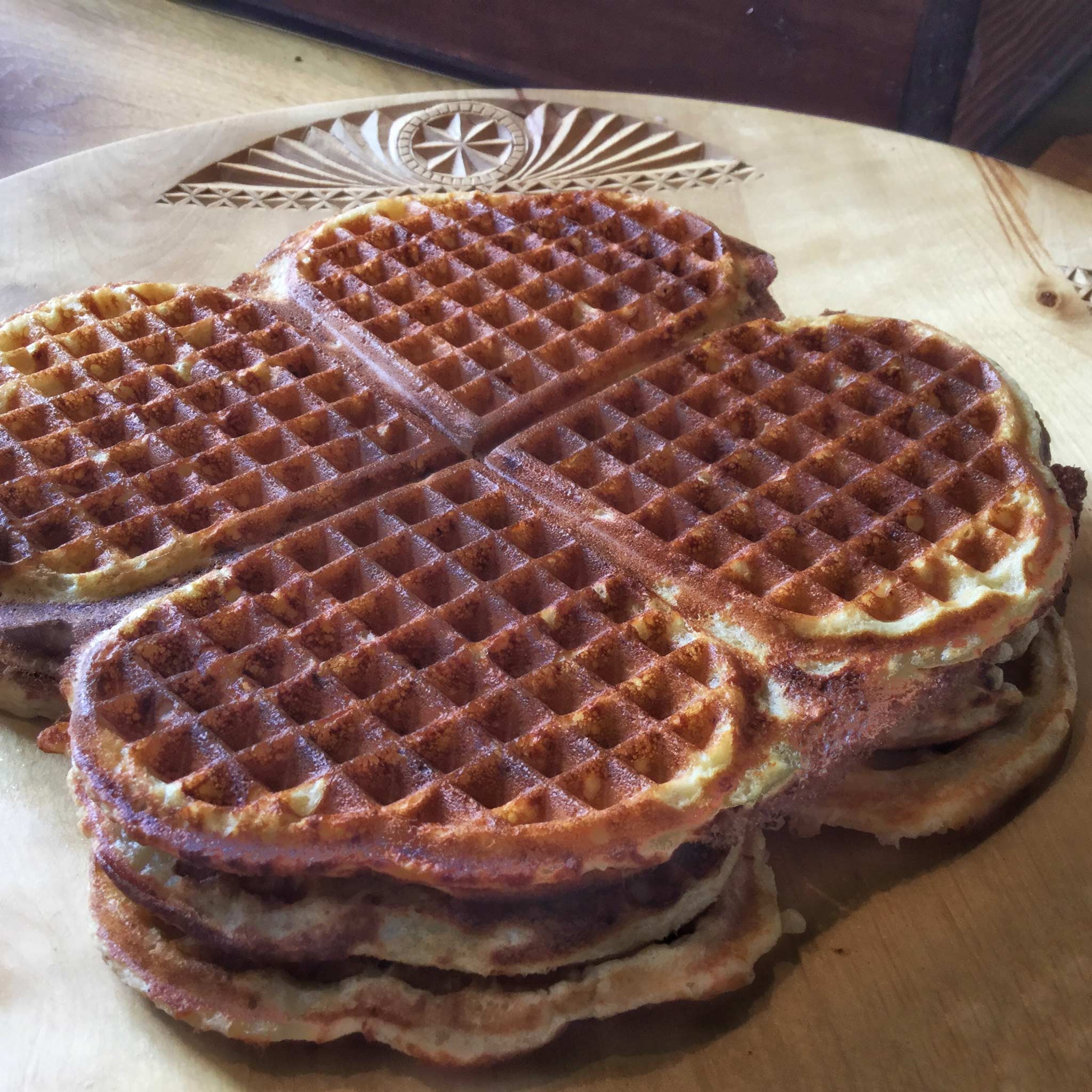 Speltvafler med cottage cheese