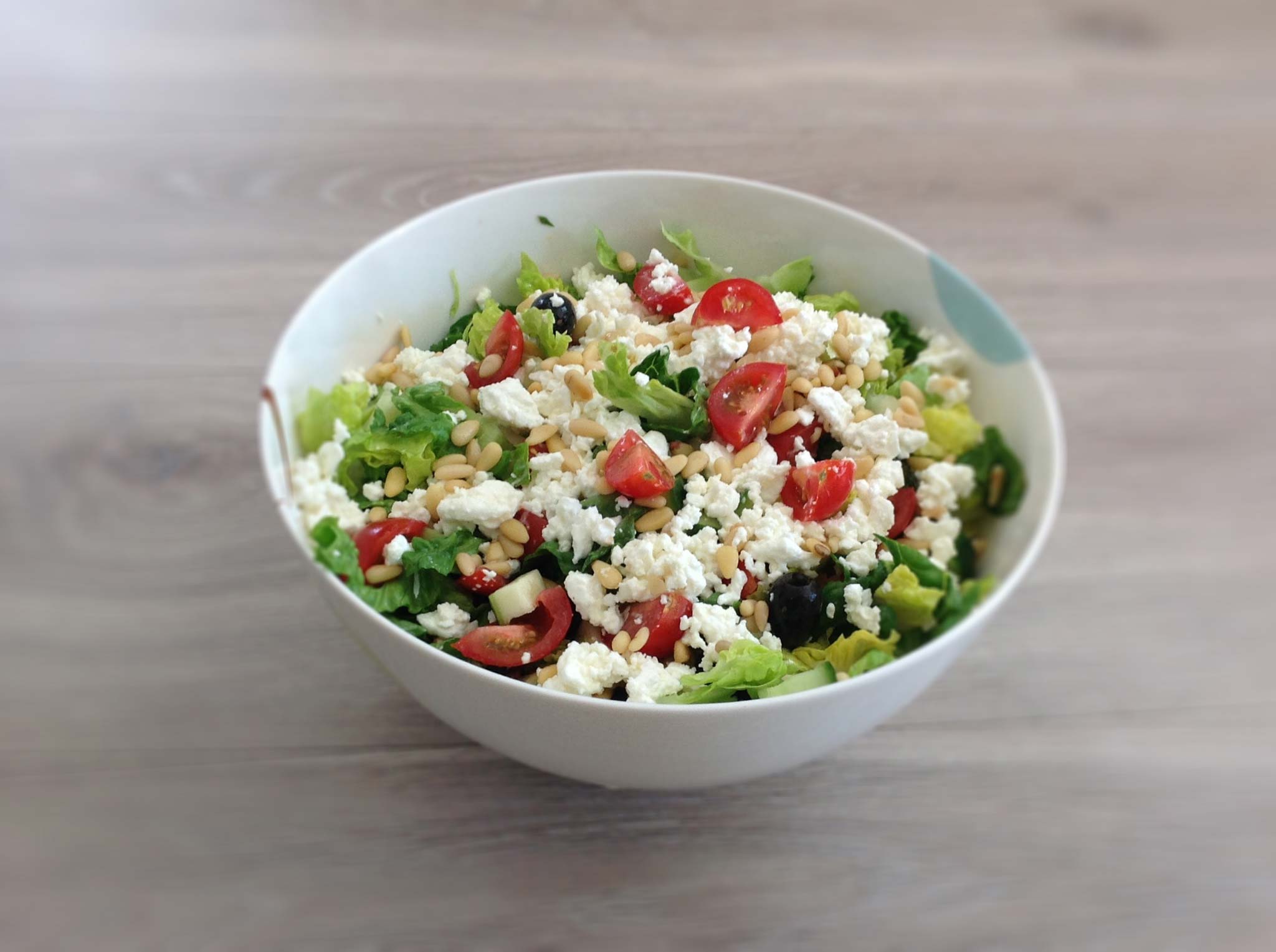 Hverdagssalat med cottage cheese