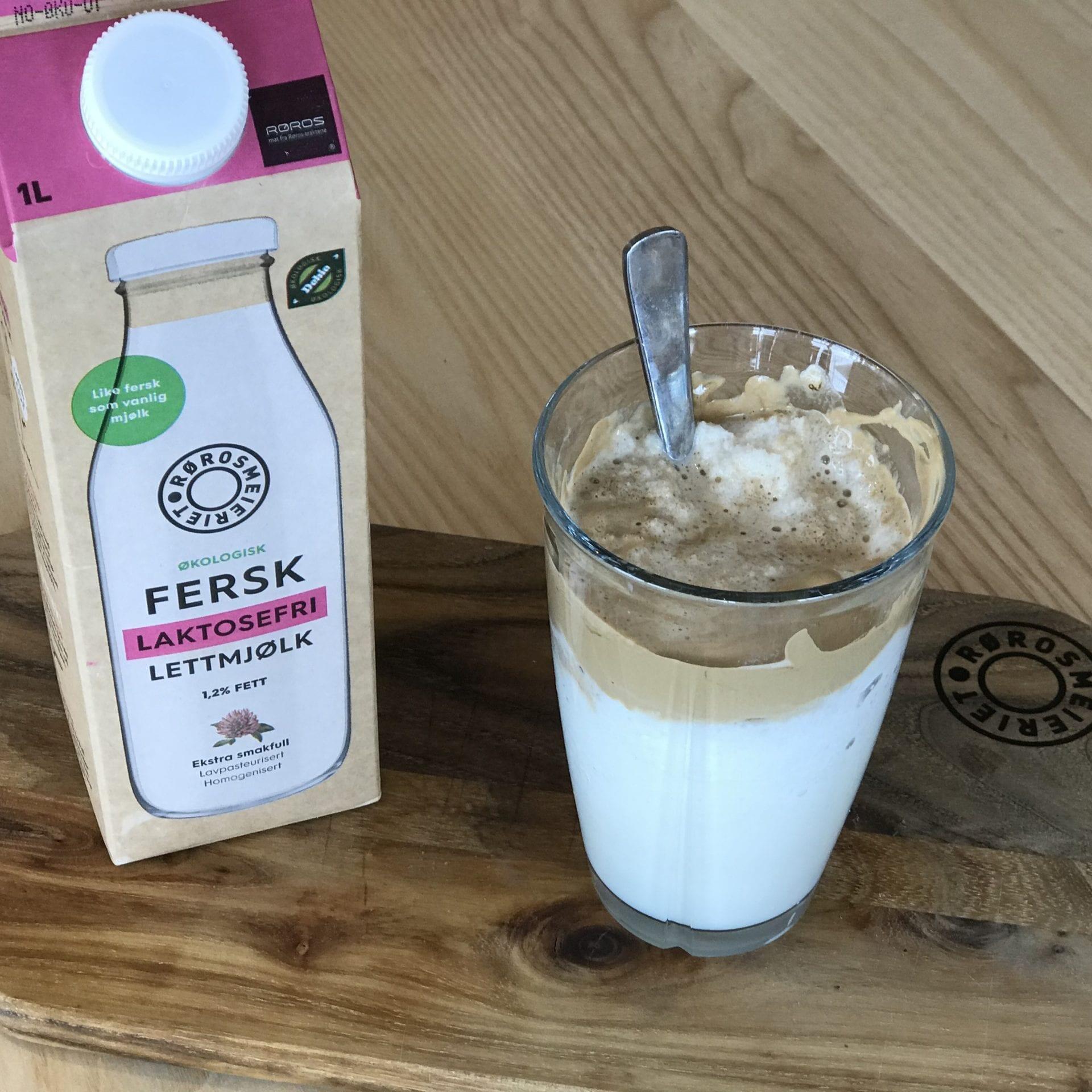 Frappe med Laktosefri lettmjølk fra Rørosmeieriet
