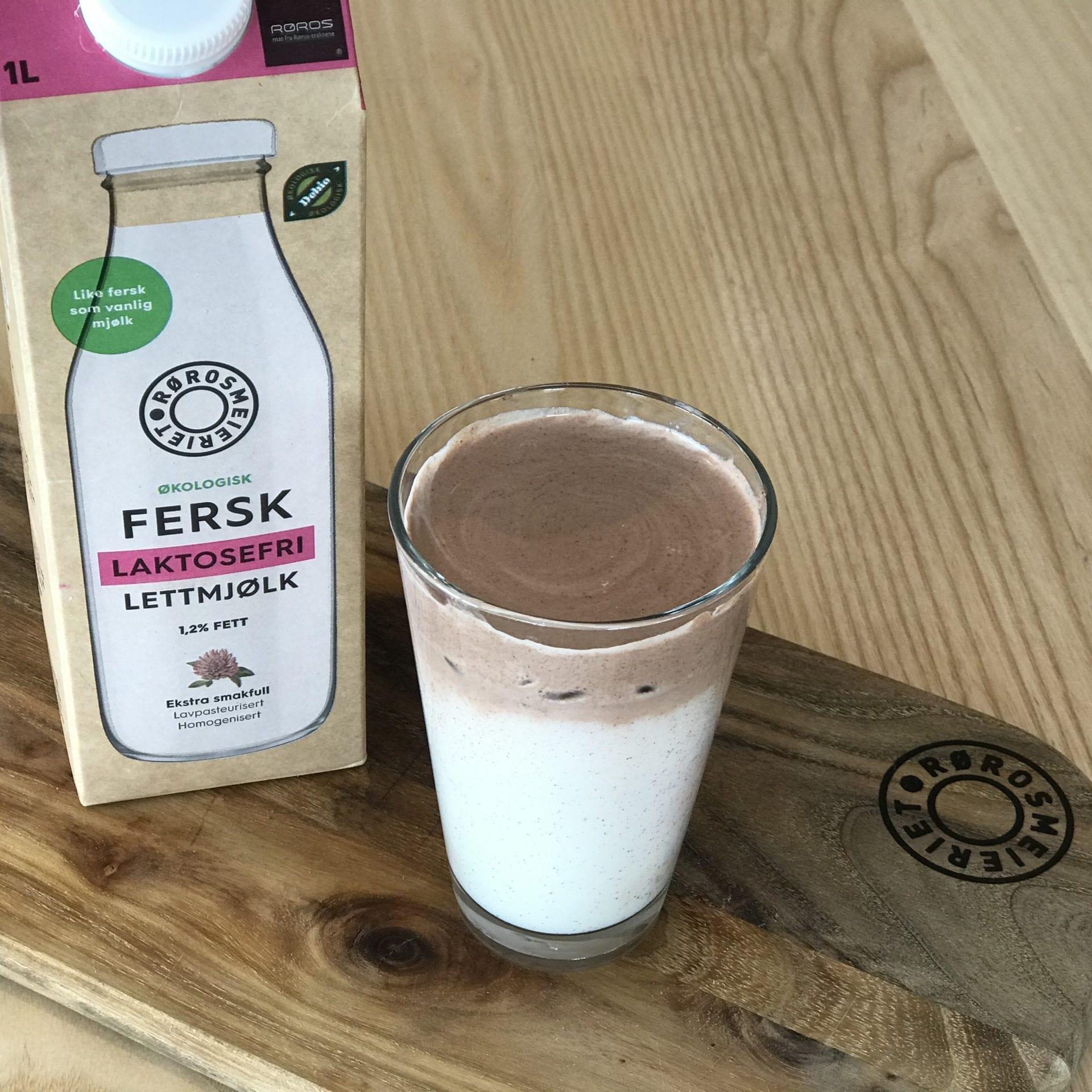 Dalgona med laktosefri lettmjølk fra Rørosmeieriet