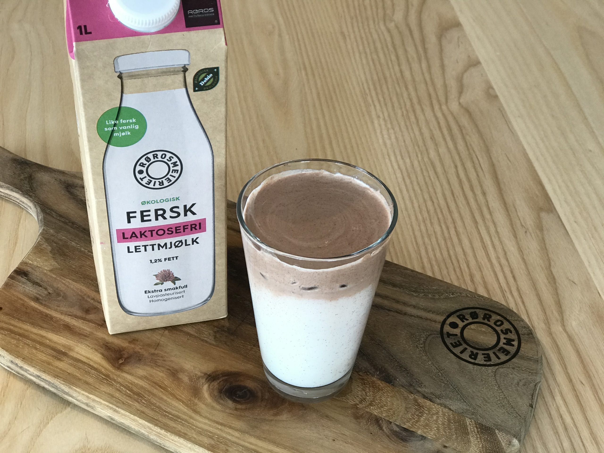 Dalgona med laktosefri lettmjølk fra Rørosmeieriet