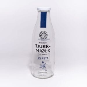 Glassflaske Tjukkmjølk 4%