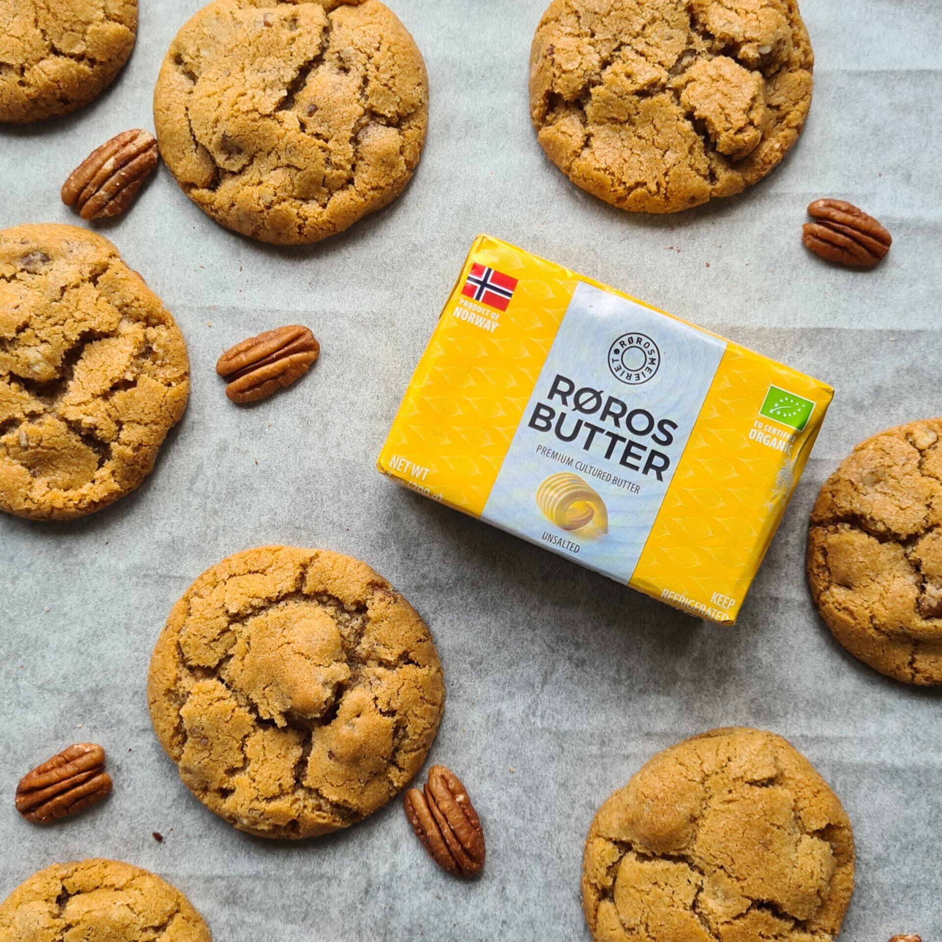 Pecan cookies with røros butter